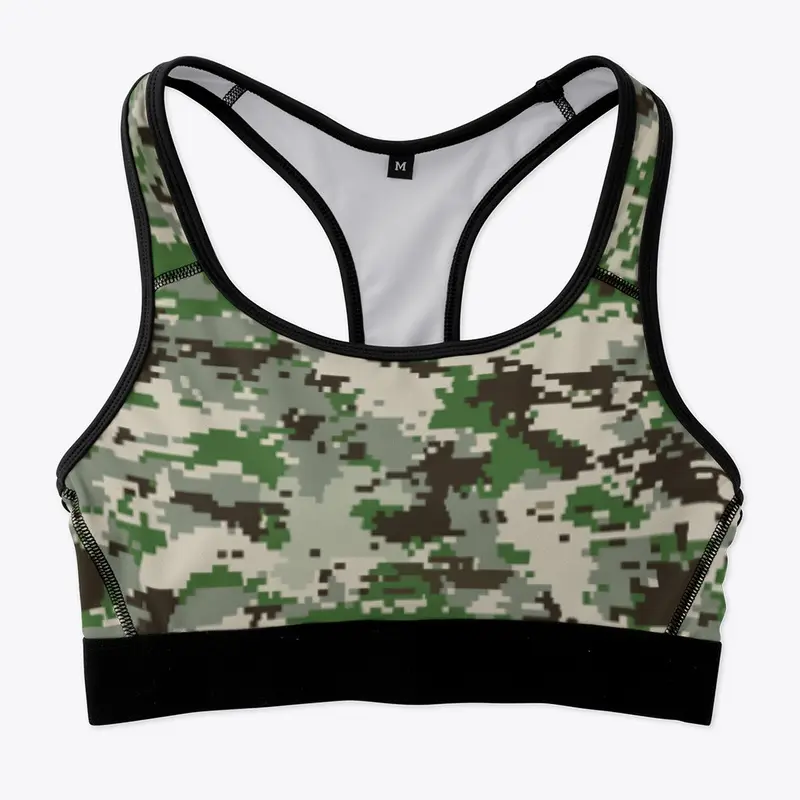 Tomboy military sports bra Camo1