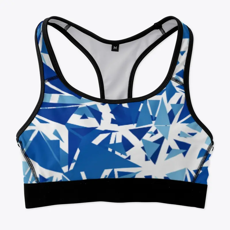 Tomboy sports bra Blue triangles