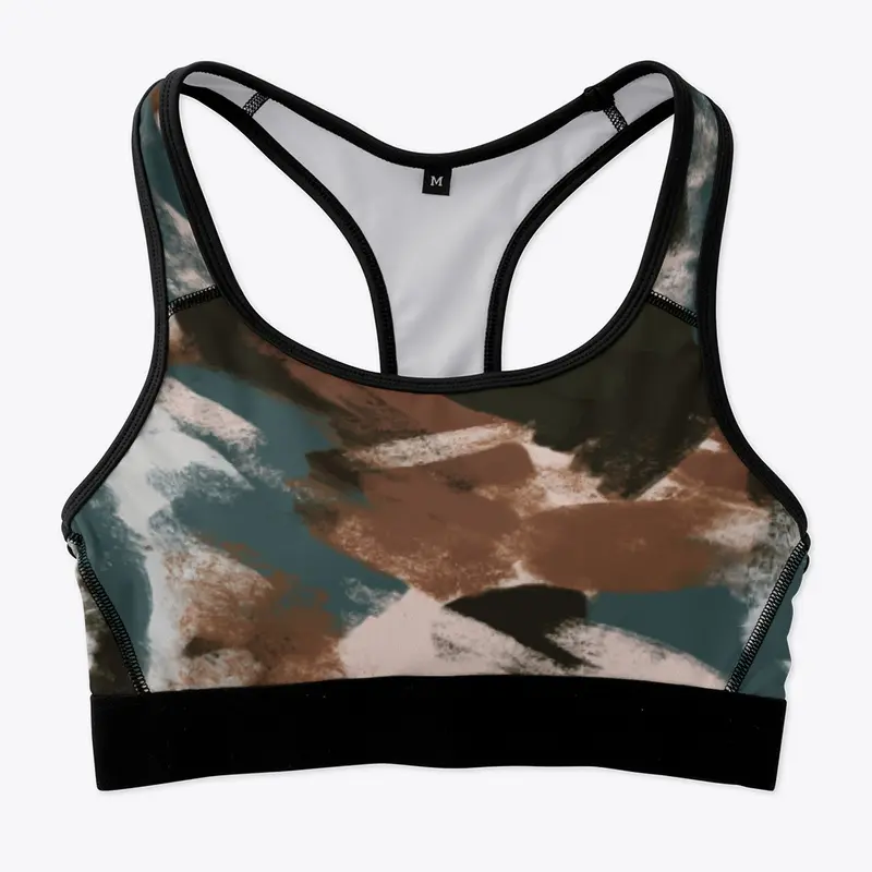 Tomboy sport bra Grunge paint