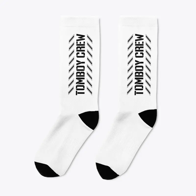 Tomboy Crew Danger BW socks