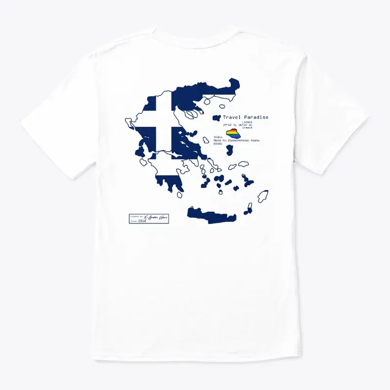 Lesbos Greece, back print