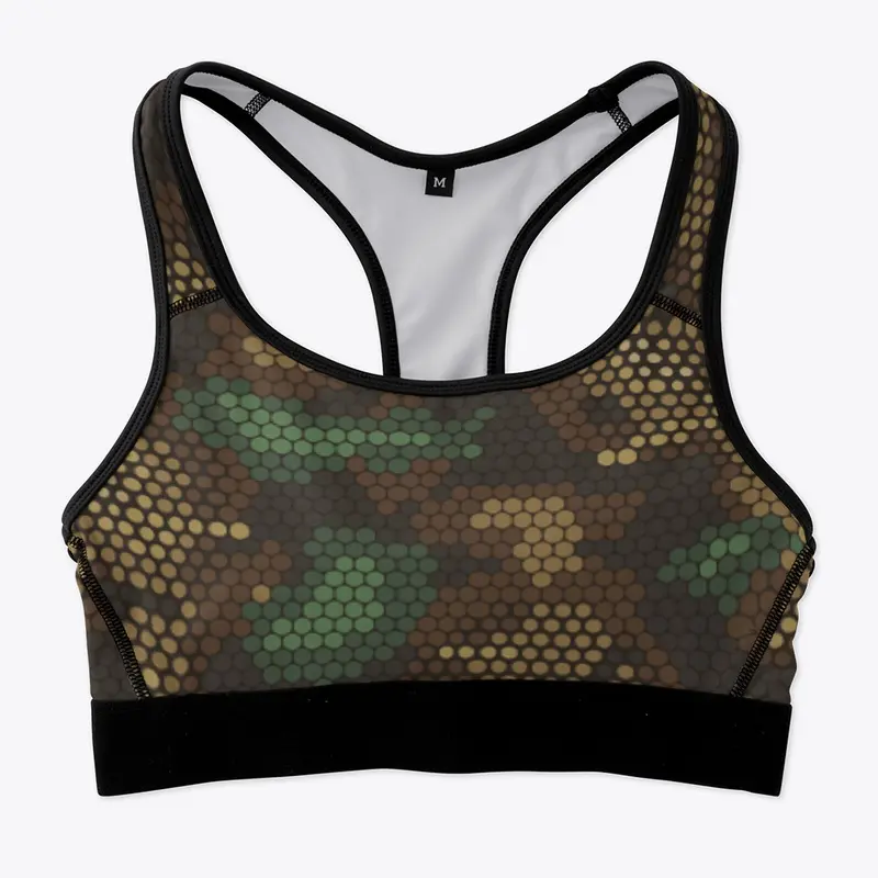 Tomboy sports bra Snake Camouflage